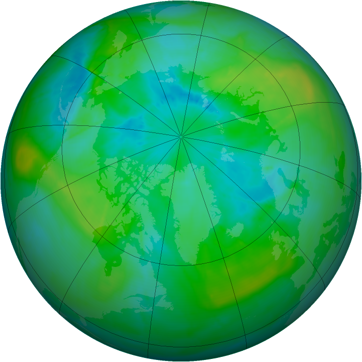 Arctic ozone map for 26 August 2015